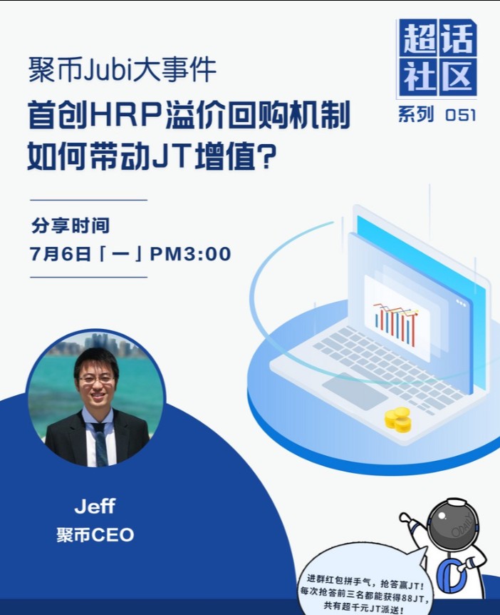 Jubi大話聚幣：首創(chuàng)HRP溢價(jià)回購機(jī)制，如何推動(dòng)平臺幣JT增值？